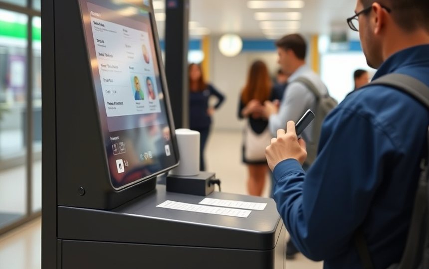 Pantalla de llamado de turnos en un salón de atención